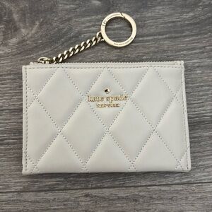 NWT Kate spade Carey Quilted small card holder meringue